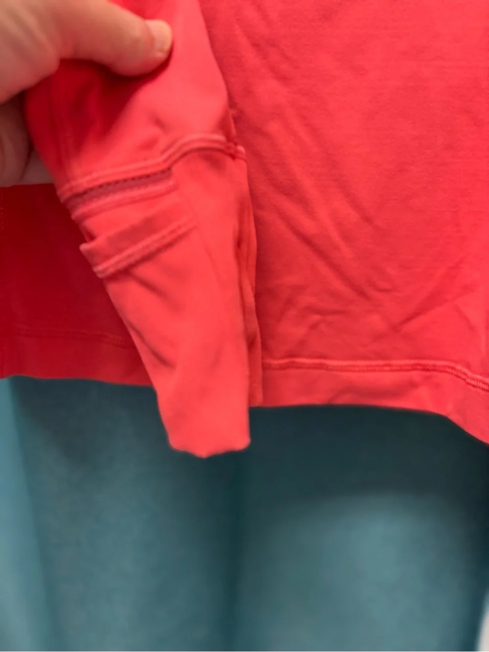 Lululemon 1/4 zip burnt orange top size 6